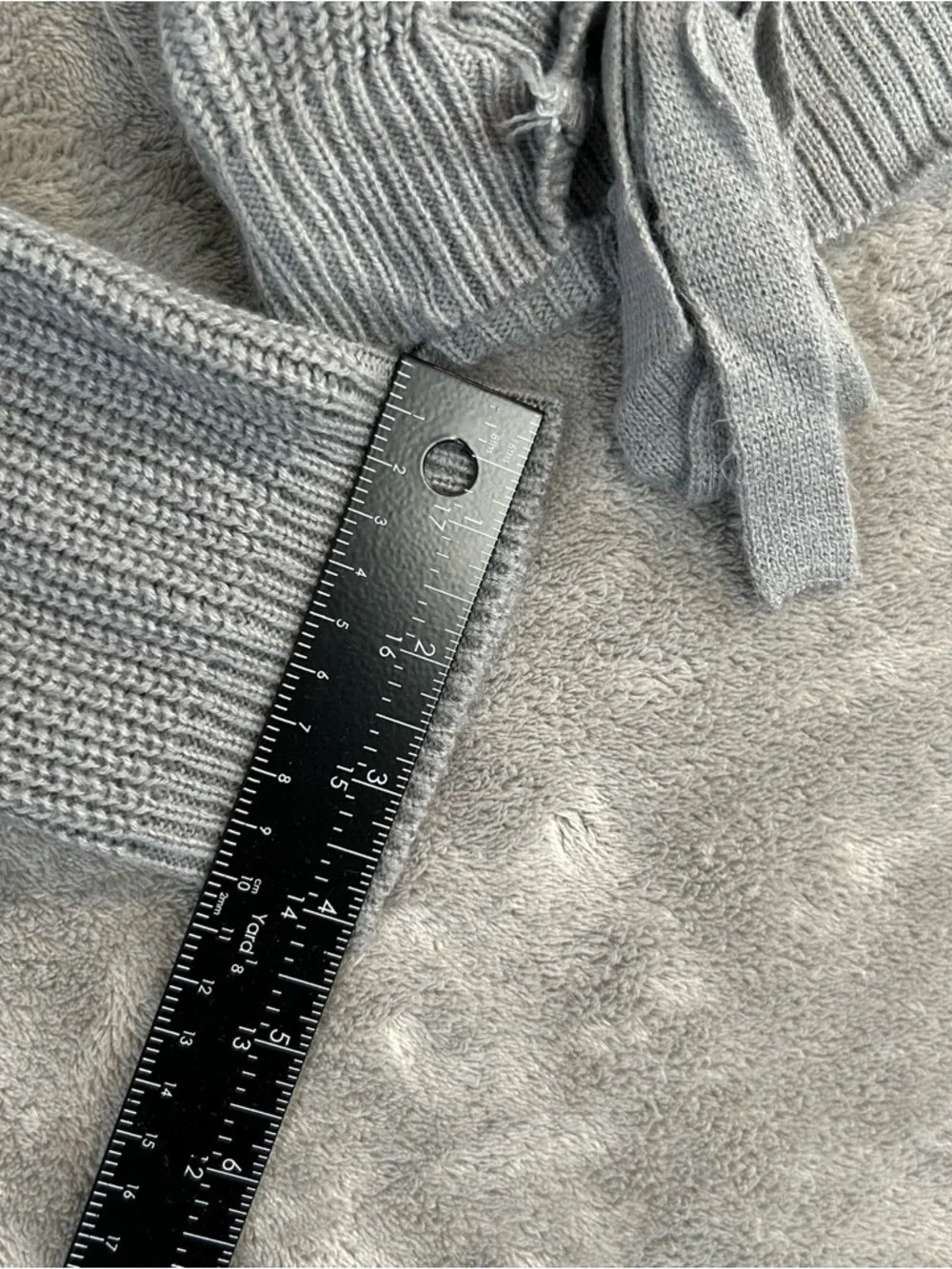 Eyeshadow‎ Trendy Long Sleeve Sweater Soft Knit Pullover Casual Gray Size XL